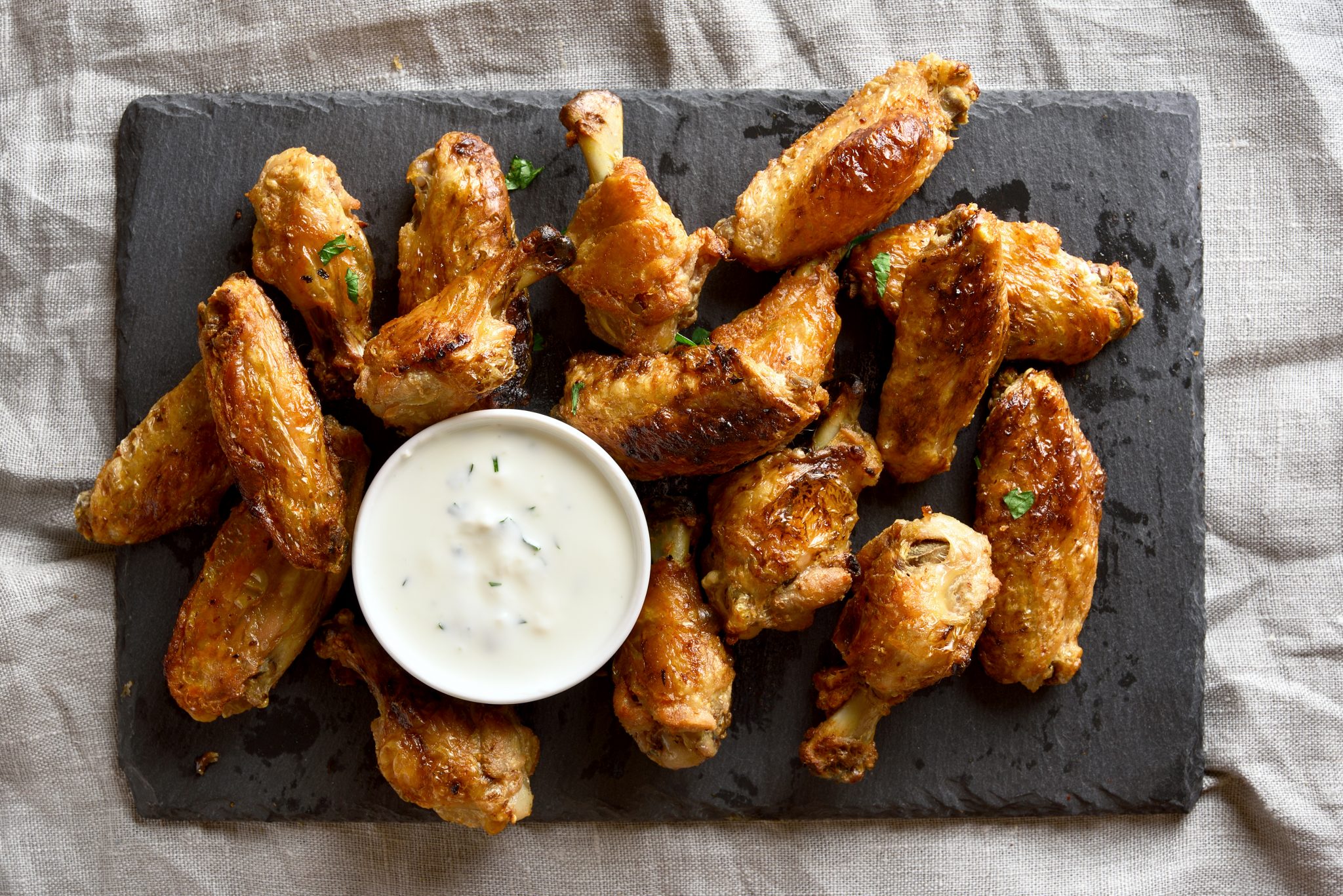 Ailes de poulet épicées et trempette Gourmet du Village