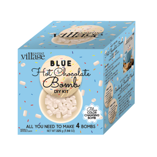 Ensemble pour bombes de chocolat chaud bleu