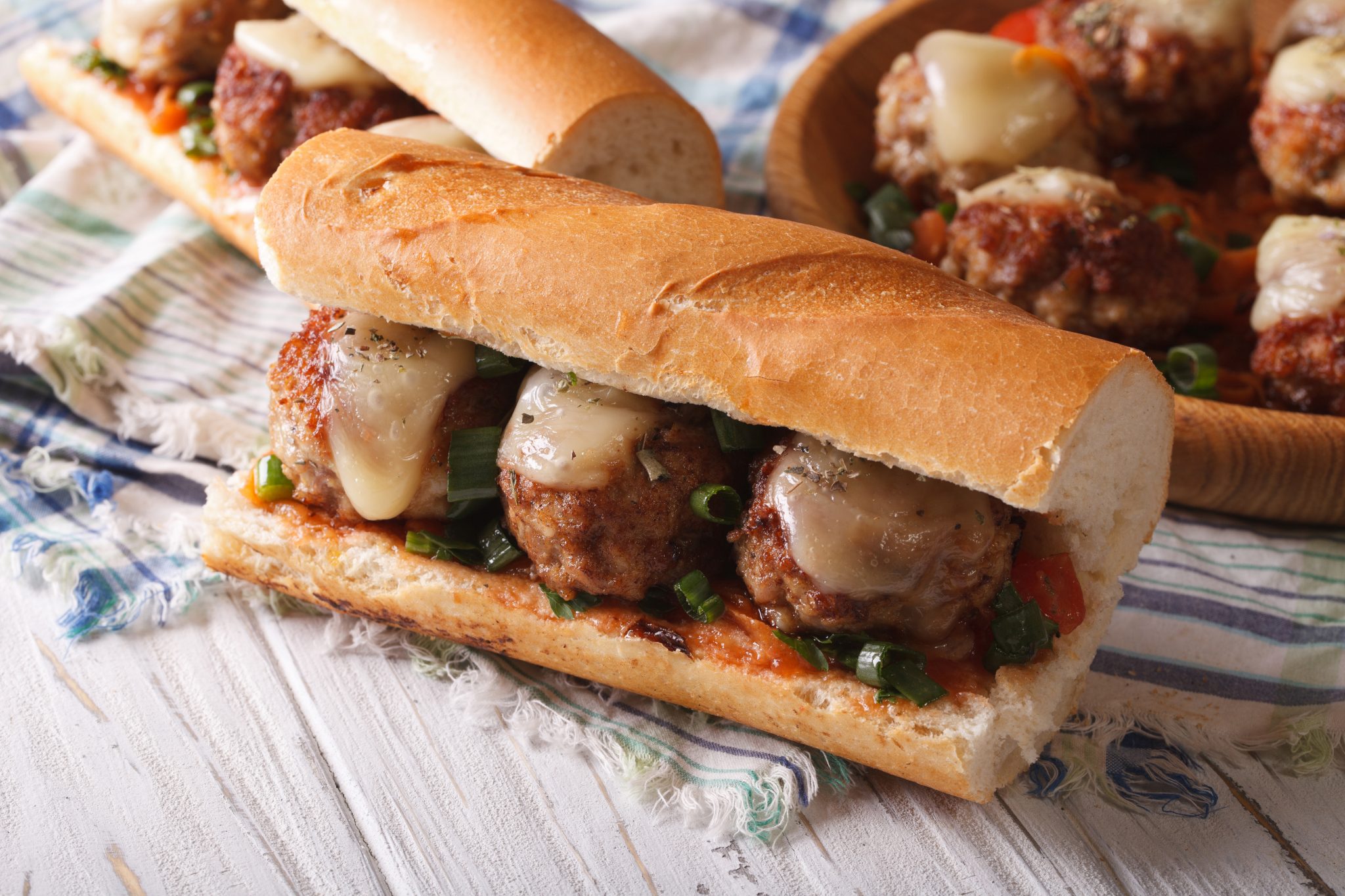 Spicy Meatball Sub Gourmet du Village