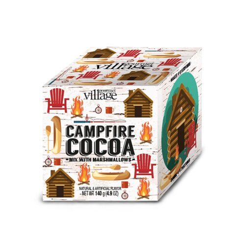 Cube de chocolat chaud feu de camp