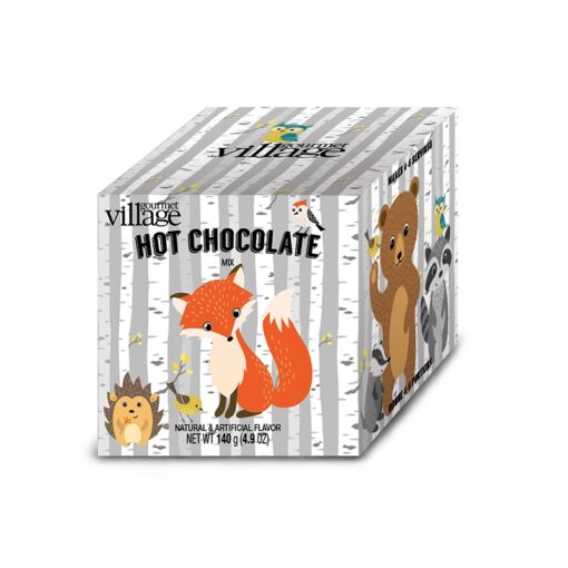 Cube de chocolat chaud amis de la forêt