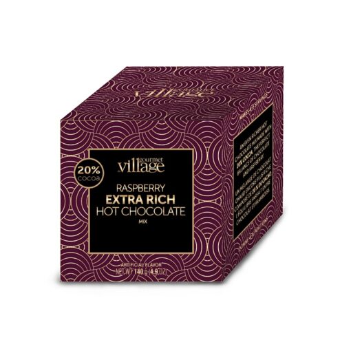 Cube de chocolat chaud extra riche à la framboise