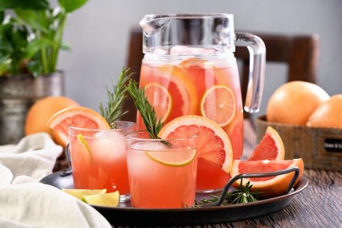 Fresh,Grapefruit,Cocktail.,Fresh,Summer,Cocktail,With,Grapefruit,,Lime,,Sprig