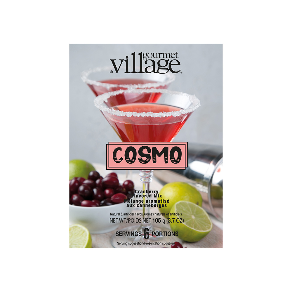 Cosmo - Format 6 portions, vodka, canneberge, Boissons Fraîches et  Festives, Pour le Bar, Gourmet, Drink, Cocktails,  ,  breuvage, Bar, Gourmet du Village, boisson festive, alcool, Consommation,  Cool & Festive Drinks