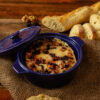 Navy Blue Ceramic Baker gift set with Cherry Walnut Brie topping - Image 2